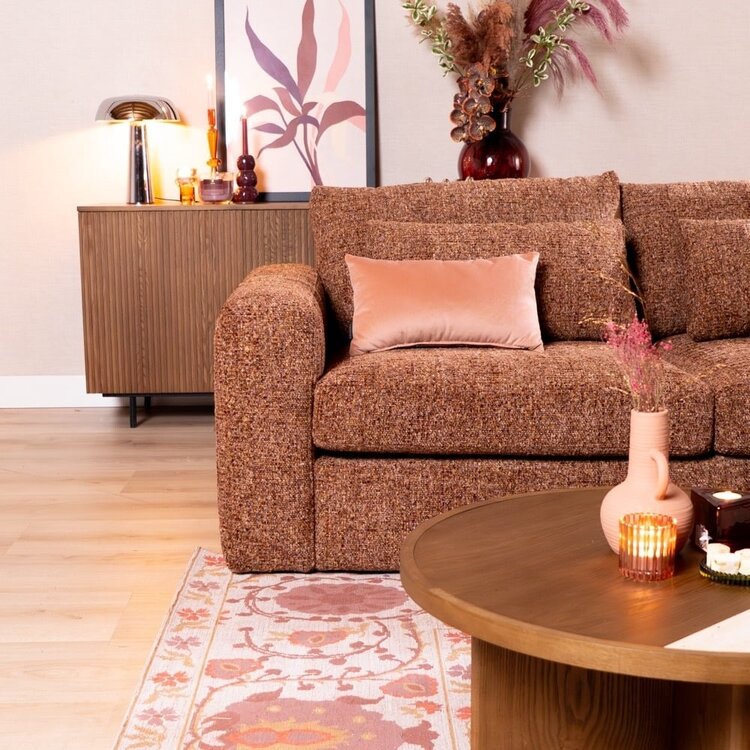 Ecksofa Kyle chenille rot rechts