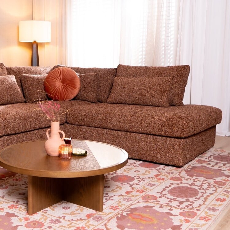 Ecksofa Kyle chenille rot rechts