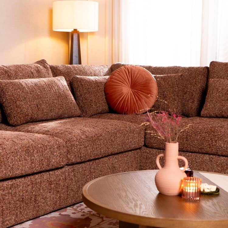 Ecksofa Kyle chenille rot rechts