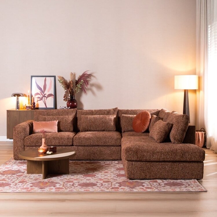 Ecksofa Kyle chenille rot rechts