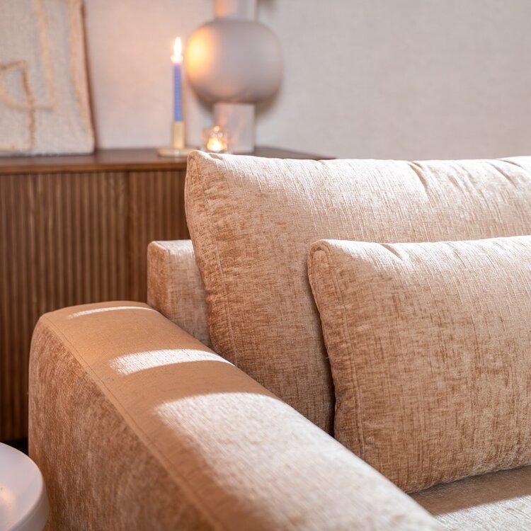 Ecksofa Kyle chenille peach rechts