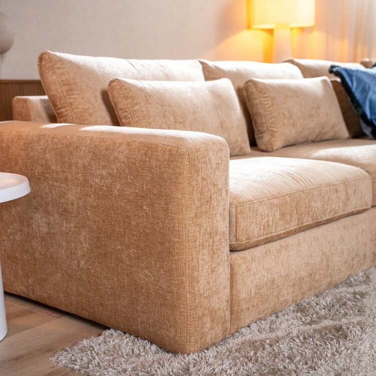Ecksofa Kyle chenille peach rechts