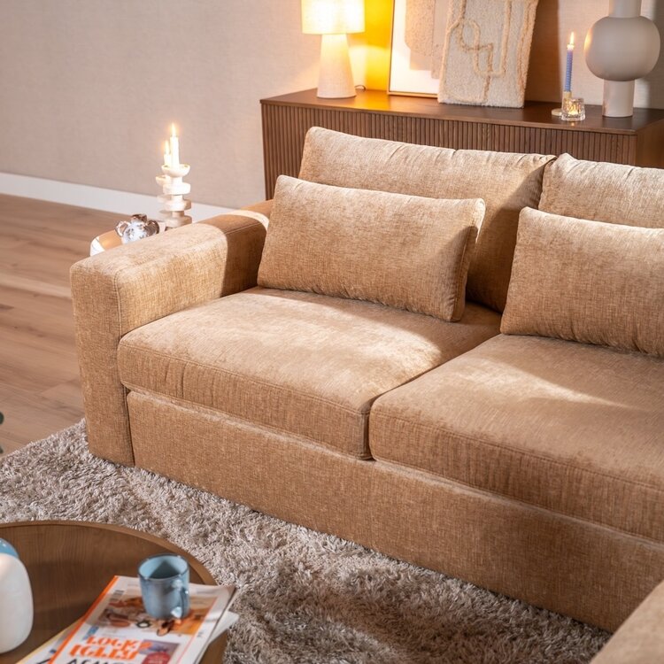 Ecksofa Kyle chenille peach rechts