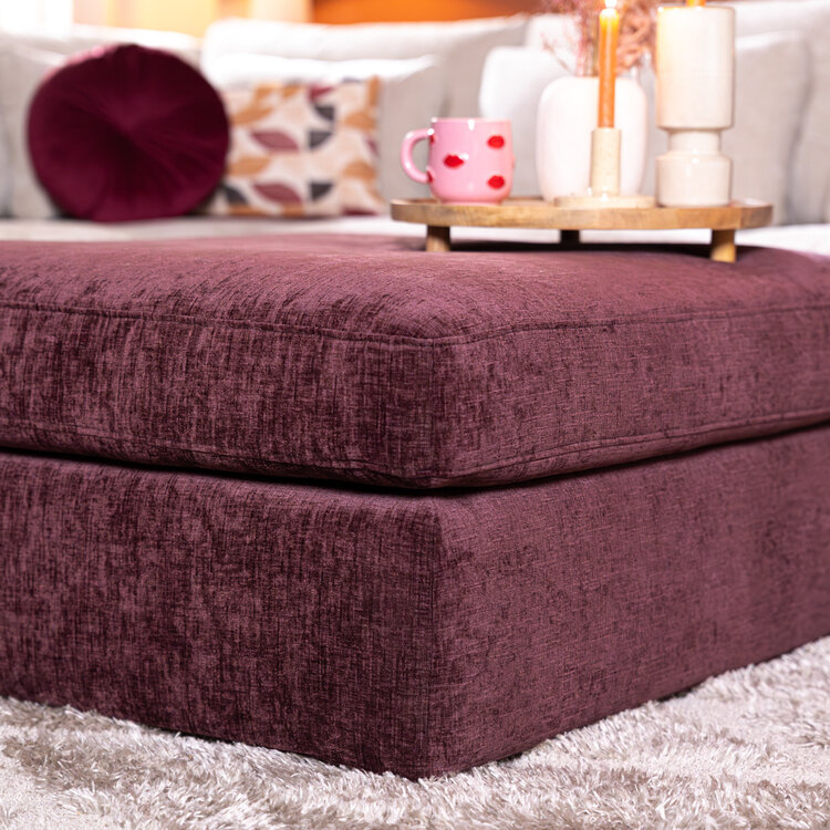 Hocker Kyle chenille lila