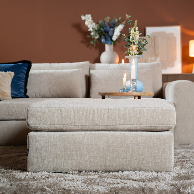 Hocker Kyle chenille sand