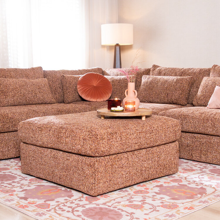 Hocker Kyle chenille rot