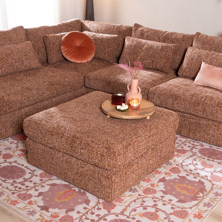 Hocker Kyle chenille rot