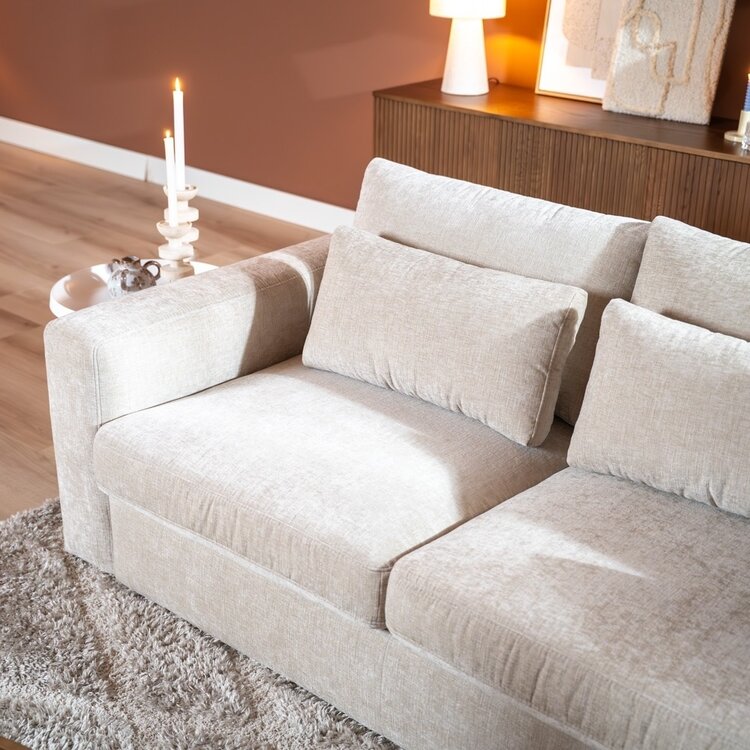 Ecksofa Kyle chenille sand rechts