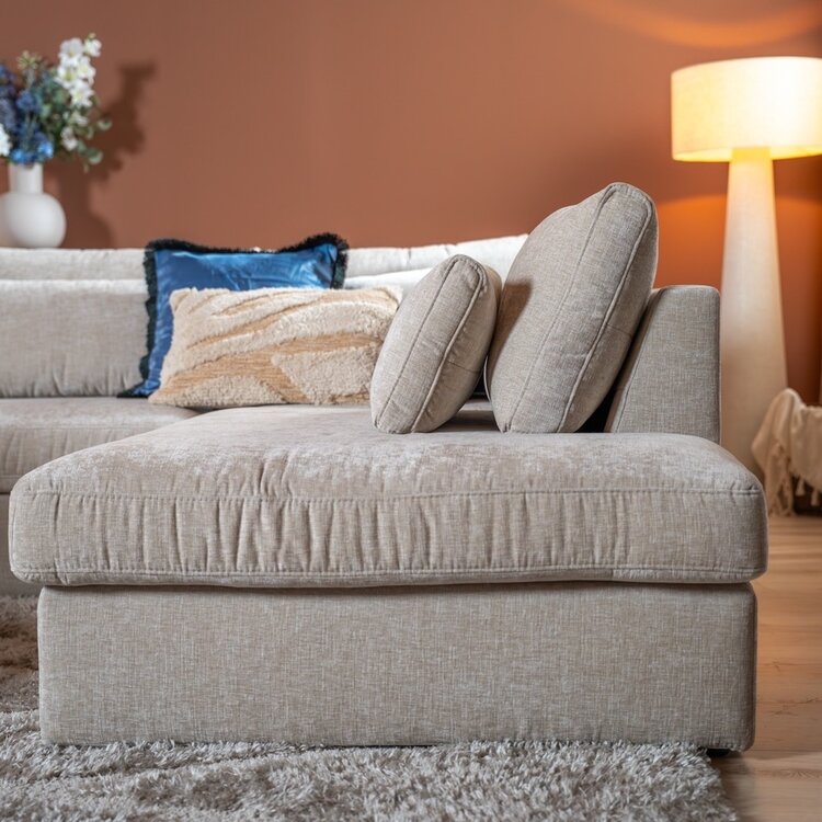 Ecksofa Kyle chenille sand rechts