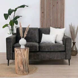 Samt Sofa 2-Sitzer Florida anthrazit