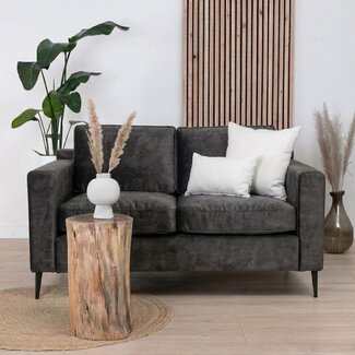 Samt Sofa 2-Sitzer Florida anthrazit