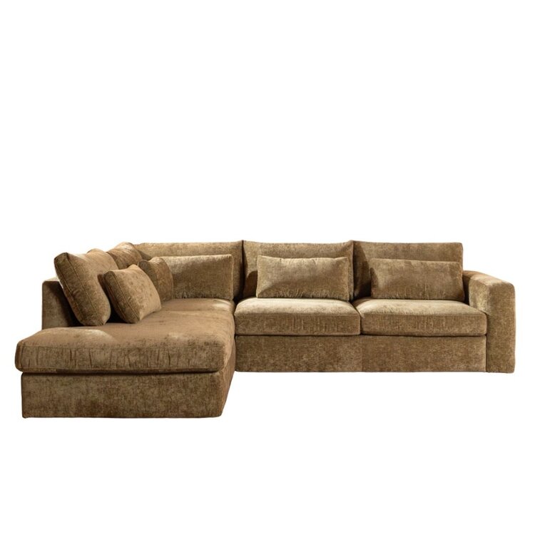 Ecksofa Kyle chenille grün links