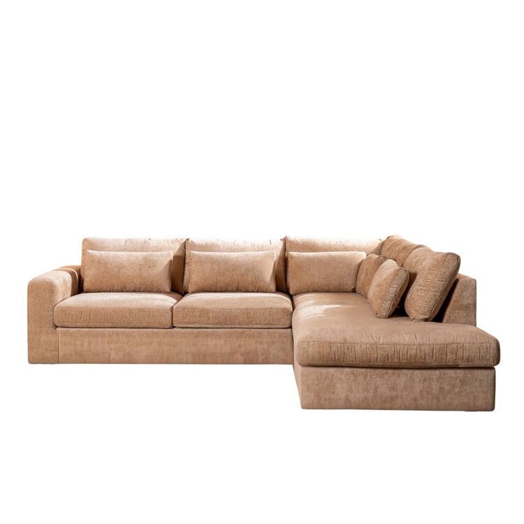 Ecksofa Kyle chenille peach rechts