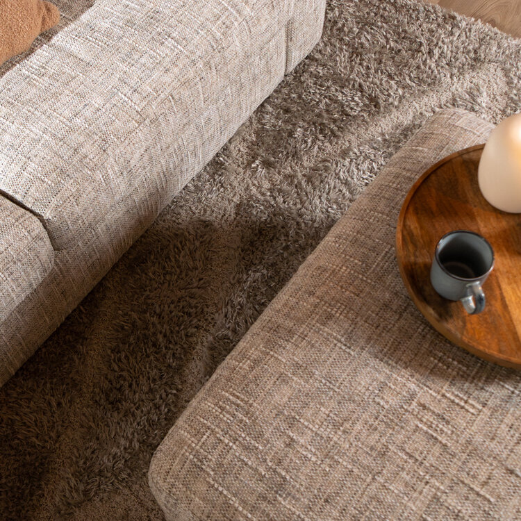 Hocker Kyle chenille sand grey