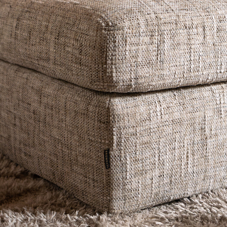 Hocker Kyle chenille sand grey
