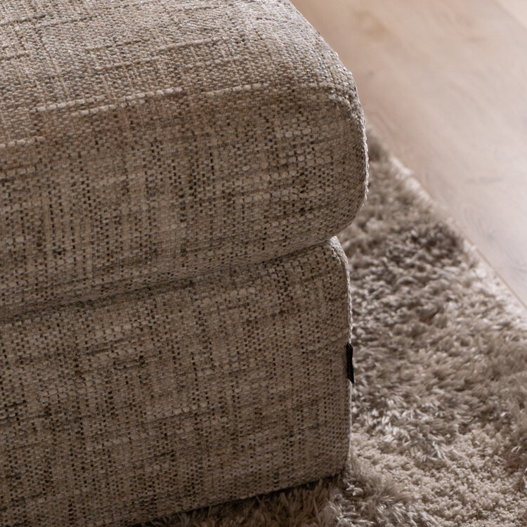 Hocker Kyle chenille sand grey