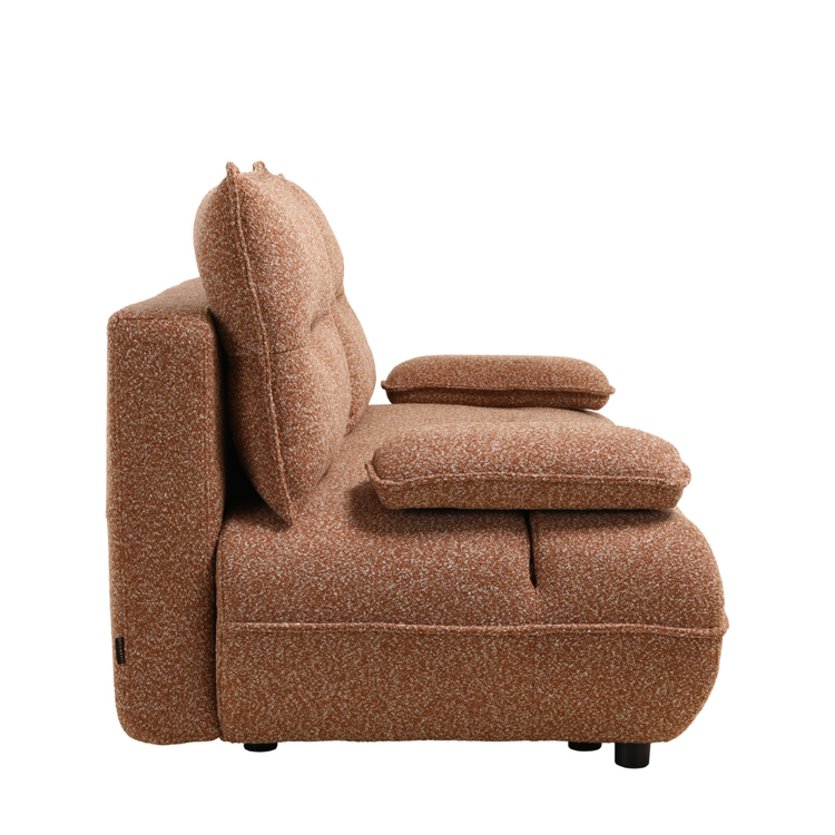 Schlafsofa 2-Sitzer Jona Bouclé Melange terrakotta