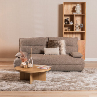 Schlafsofa 2-Sitzer Jona Bouclé Melange braun