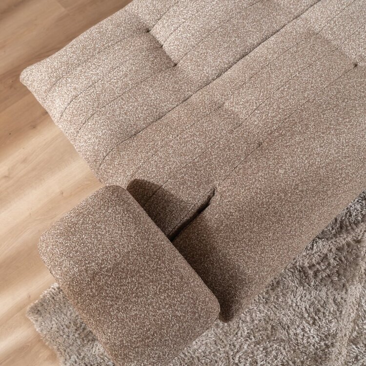 Schlafsofa 1-Sitzer Mira Bouclé-Melange braun