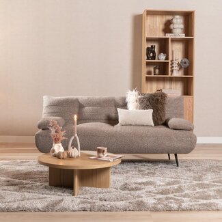 Schlafsofa 1-Sitzer Mira Bouclé Melange braun