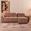 Schlafsofa 2-Sitzer Inka Bouclé Melange terrakotta links/rechts