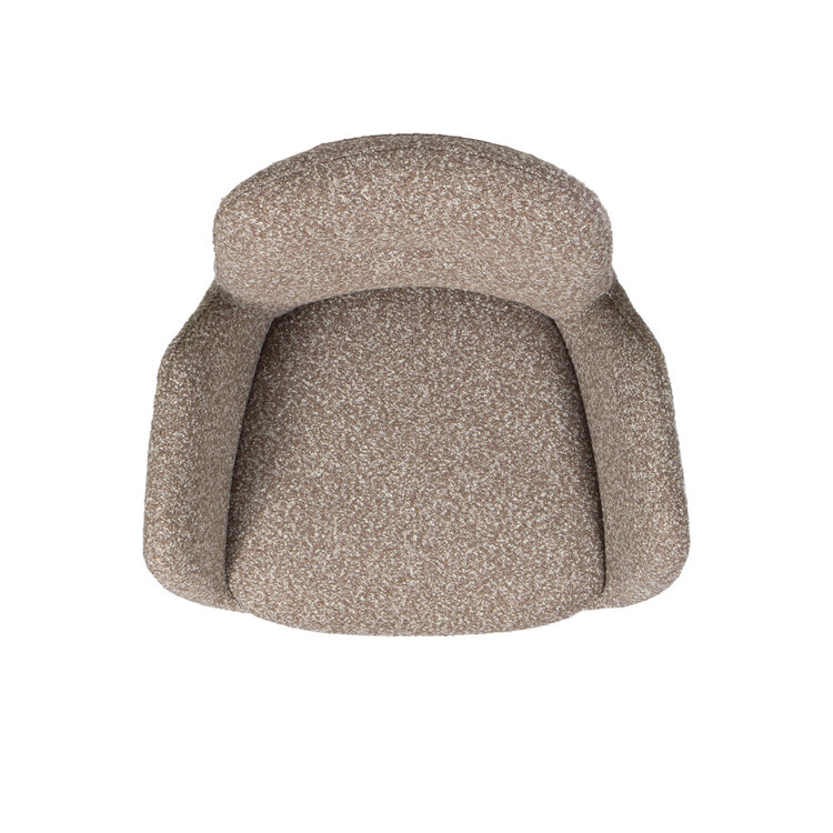 Esszimmerstuhl Alex drehbar Bouclé braun