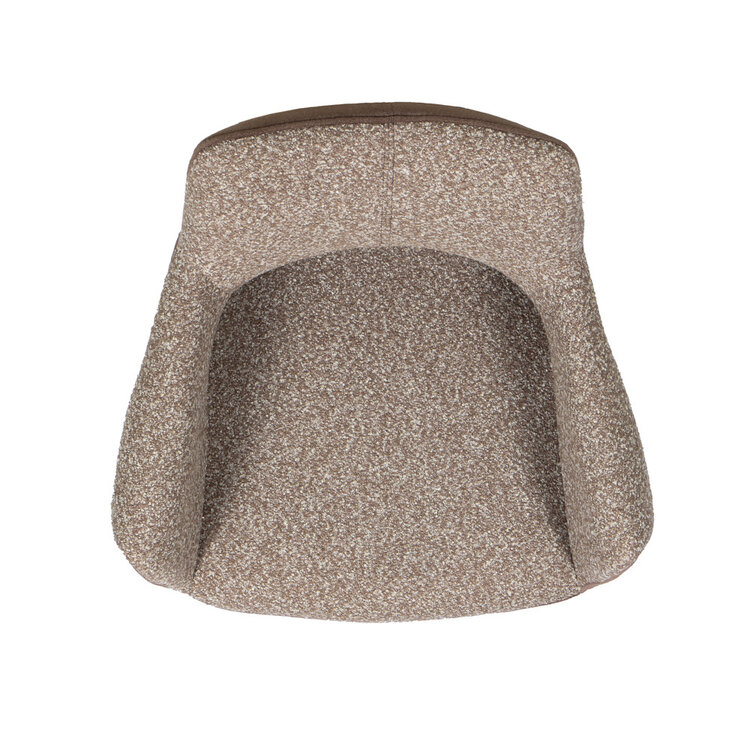 Esszimmerstuhl Jules drehbar Bouclé braun