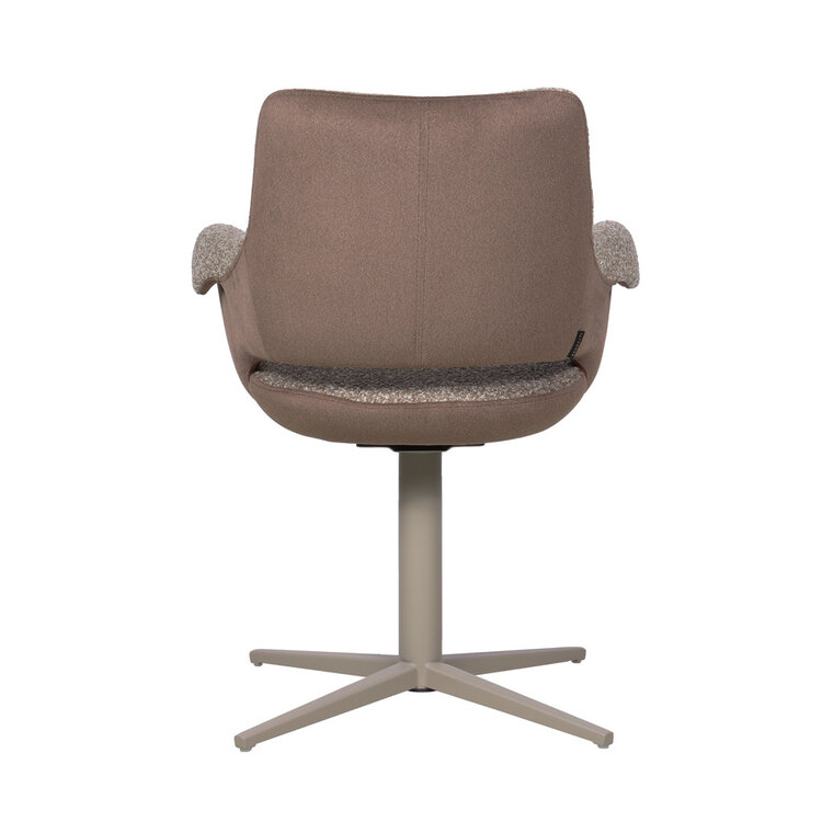 Esszimmerstuhl Jules drehbar Bouclé braun