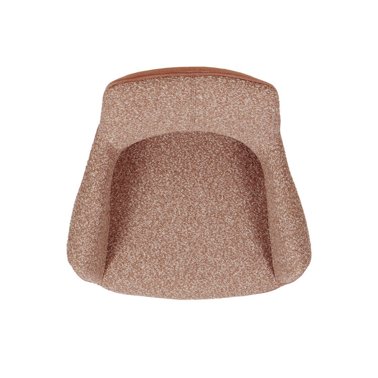 Esszimmerstuhl Jules drehbar Bouclé terrakotta