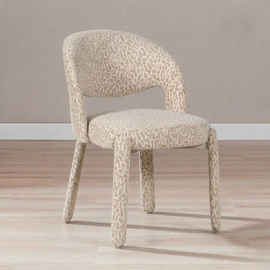 Esszimmerstuhl Nala taupe Leo-Print