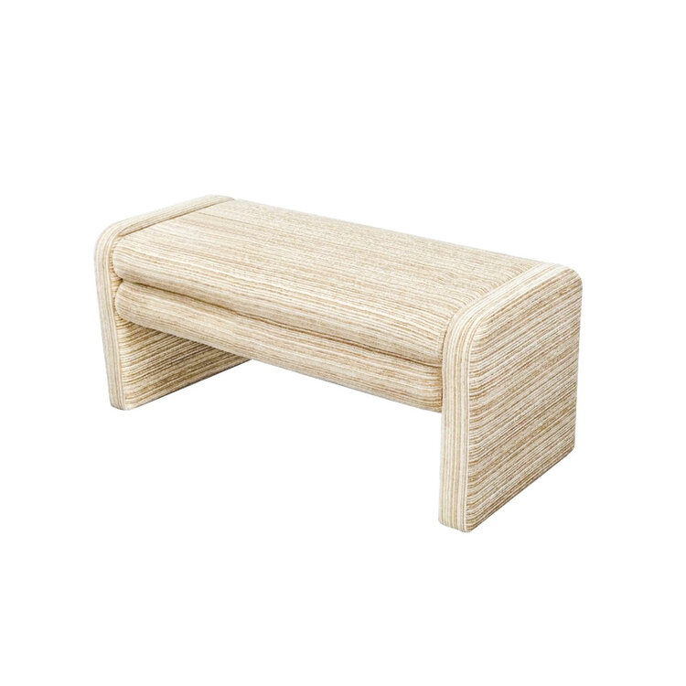 Esszimmerbank Ravi Chenille beige/taupe 100 cm