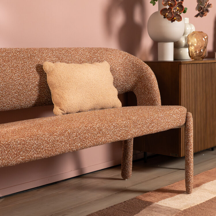 Esszimmerbank June Bouclé terrakotta 160 cm