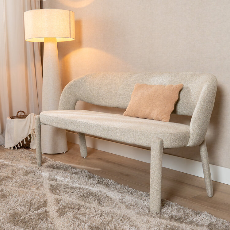 Esszimmerbank June Bouclé taupe 160 cm