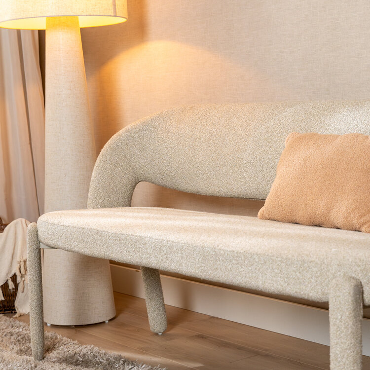 Esszimmerbank June Bouclé taupe 160 cm