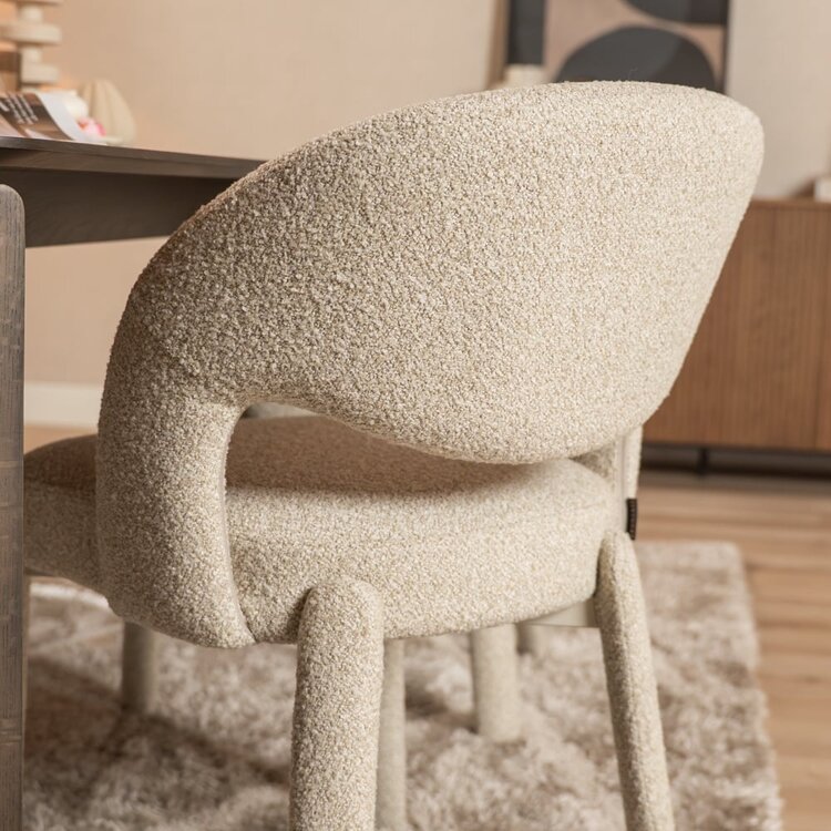 Esszimmerstuhl Dean Bouclé taupe