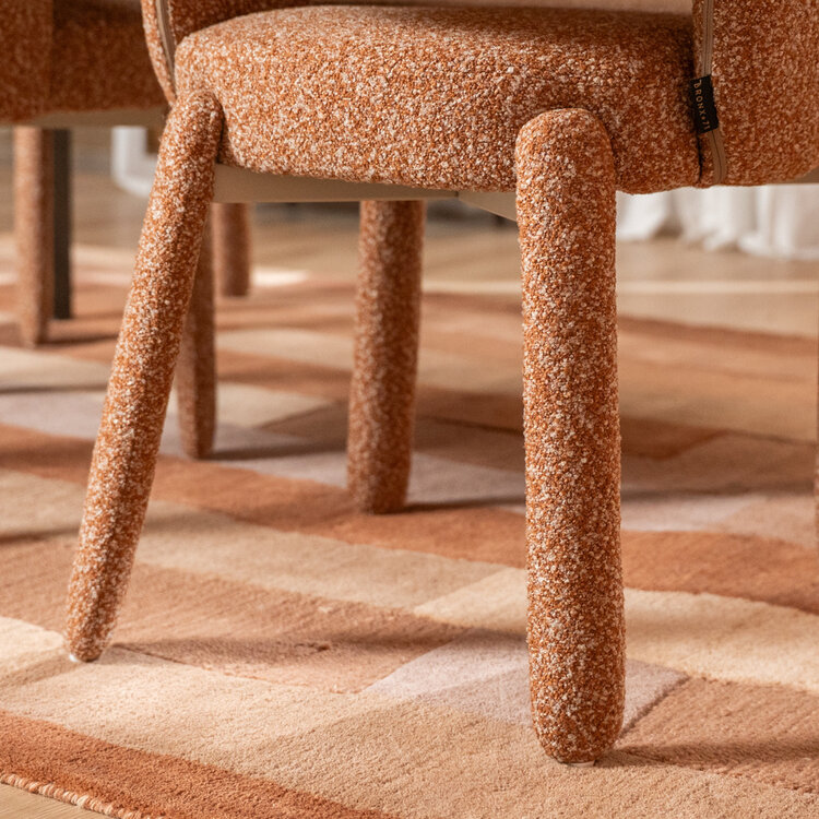 Esszimmerstuhl June Bouclé terrakotta