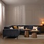 Ecksofa Vegas Bouclé schwarz links/rechts