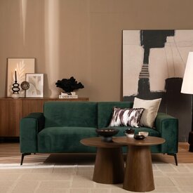 Samt Sofa Vegas 2,5-Sitzer dunkelgrün