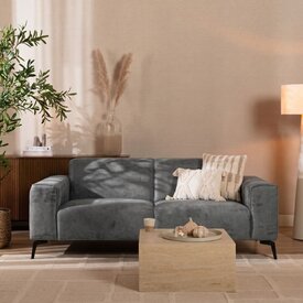 Design Sofa Vegas 2,5-Sitzer Stoff anthrazit
