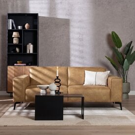 Leder Sofa Vegas 2,5-Sitzer beige