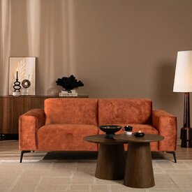 Samt Sofa Vegas 2,5-Sitzer kupfer