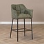 Barhocker Aaron Microfaser mit Armlehne olivgrün 82cm