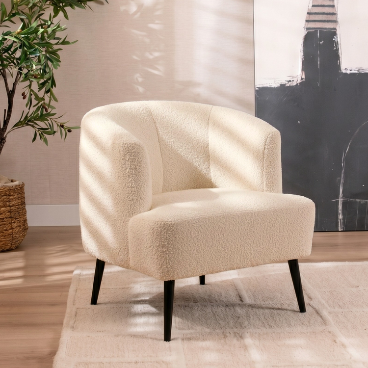 Bouclé Sessel Nora modern beige