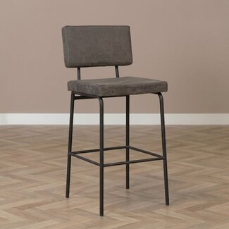 Barhocker Espen Eco-Leder anthrazit 64 - 77 cm