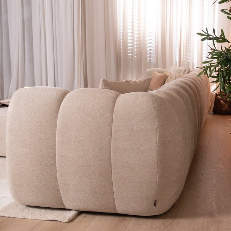 Ecksofa Luca XL Chenille Beige links