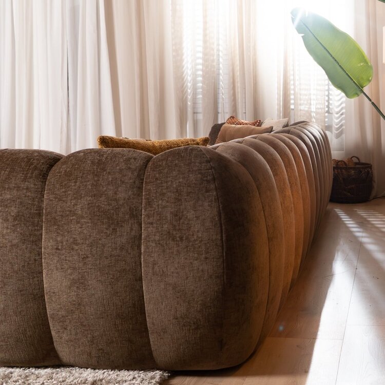 Ecksofa Luca XL Chenille mocha links