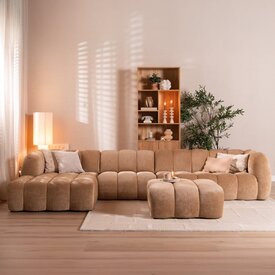 Ecksofa Luca XL Chenille peach links