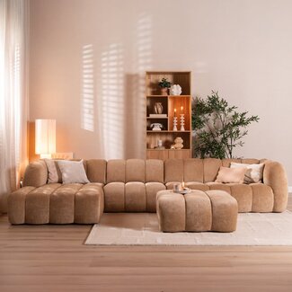 Ecksofa Luca XL Chenille peach links