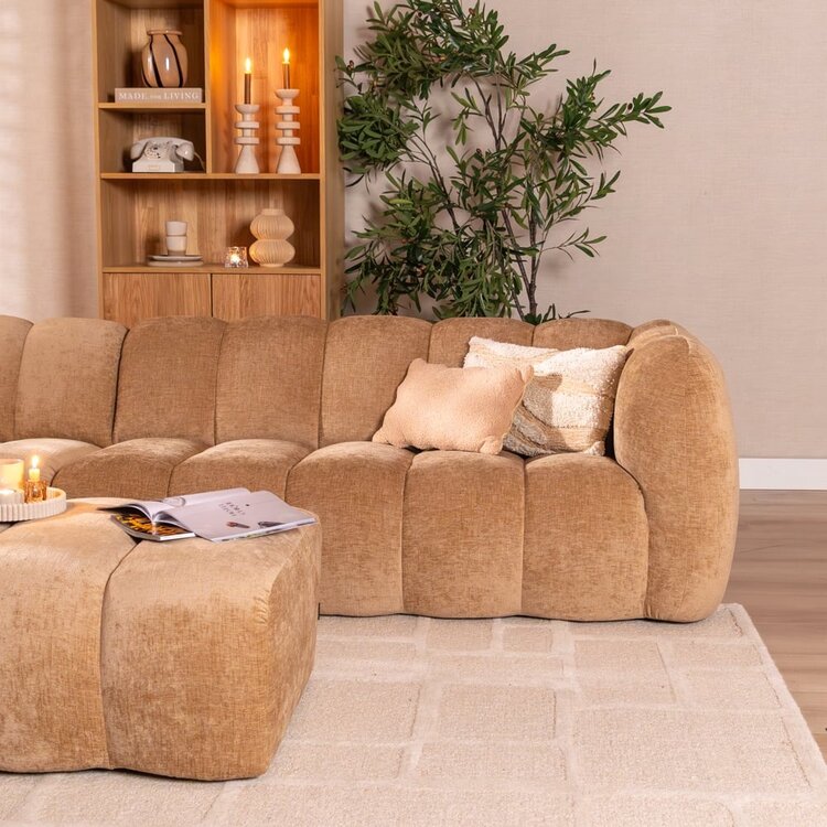 Ecksofa Luca XL Chenille peach links