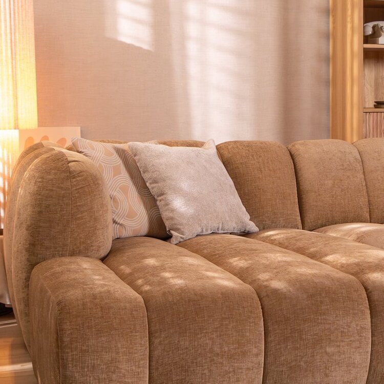 Ecksofa Luca XL Chenille peach links